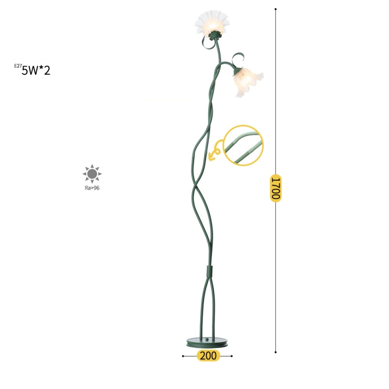 Adjustable Angle Flower Table Lamp Romantic Floor Lamp