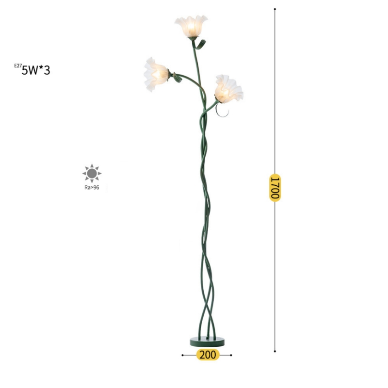 Adjustable Angle Flower Table Lamp Romantic Floor Lamp