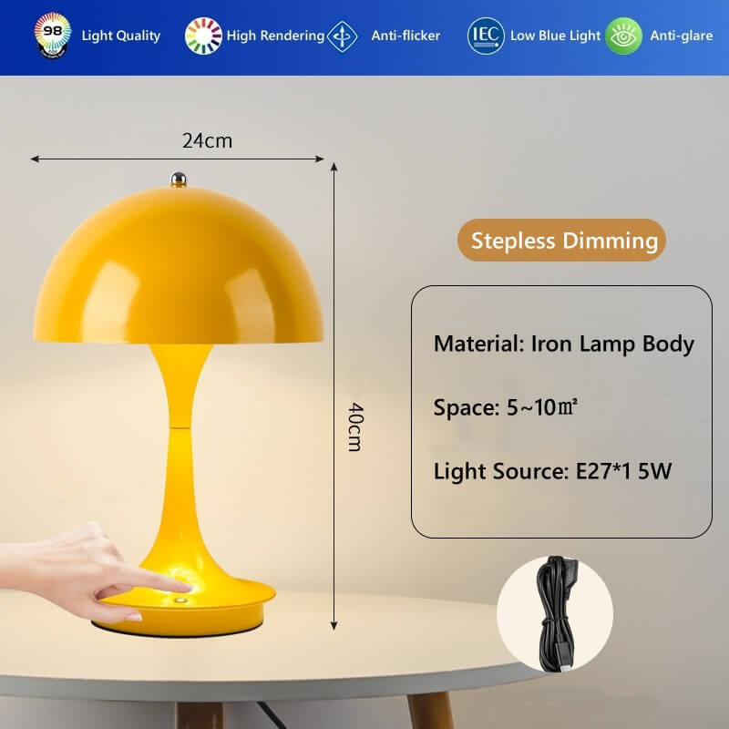 Simple Danish Mushroom Table Lamp Decorative Jellyfish Lamp