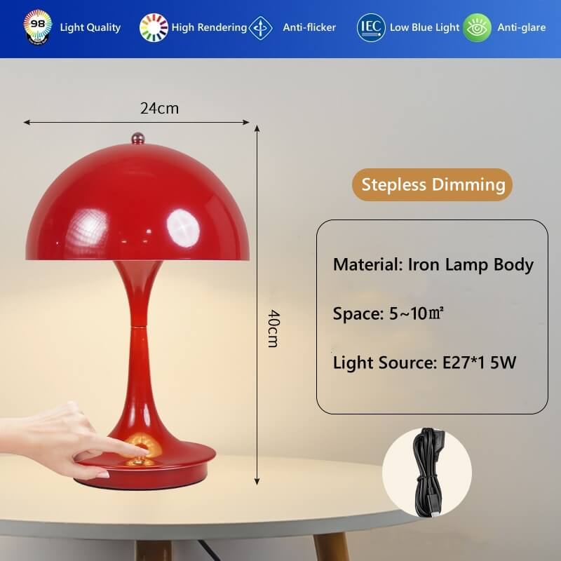 Simple Danish Mushroom Table Lamp Decorative Jellyfish Lamp