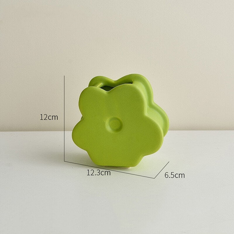 Spring Flower Shape Ceramic Vase
