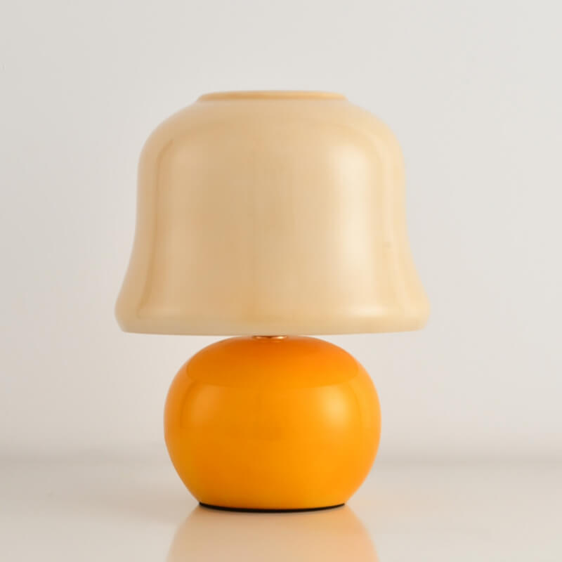 French Cream Mushroom Table Lamp Eye Protection Full Spectrum