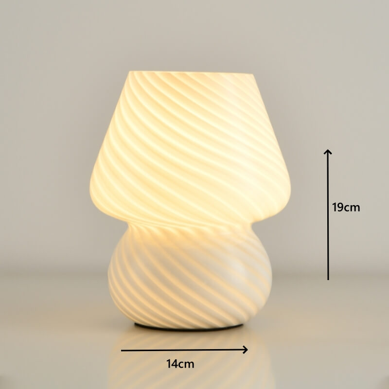 French Cream Mushroom Table Lamp Eye Protection Full Spectrum