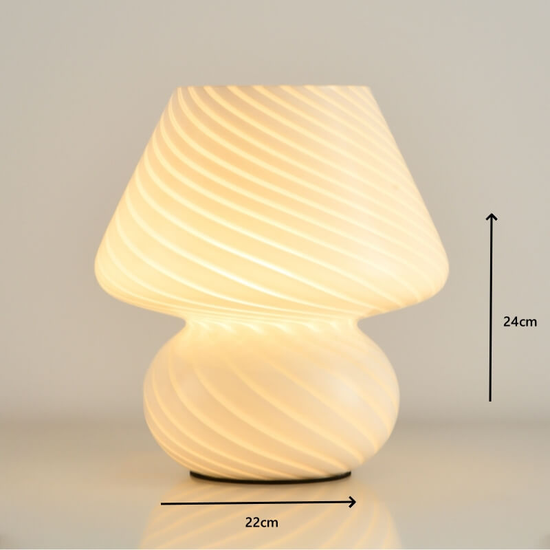 French Cream Mushroom Table Lamp Eye Protection Full Spectrum