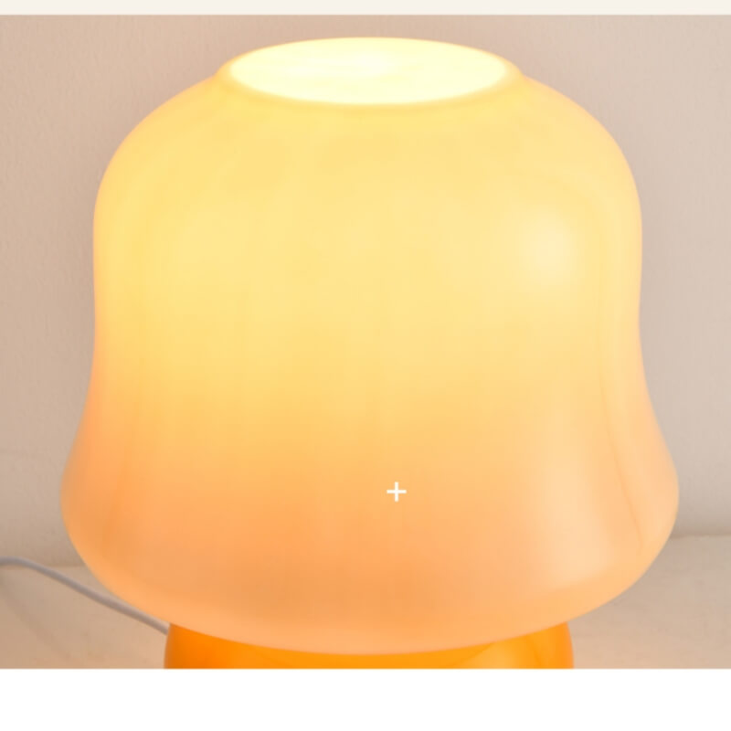 French Cream Mushroom Table Lamp Eye Protection Full Spectrum