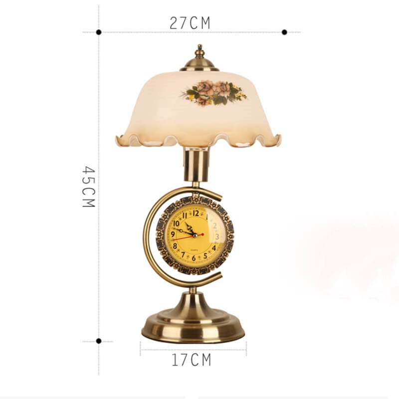 Vintage Multi-functional Clock Desk Lamp