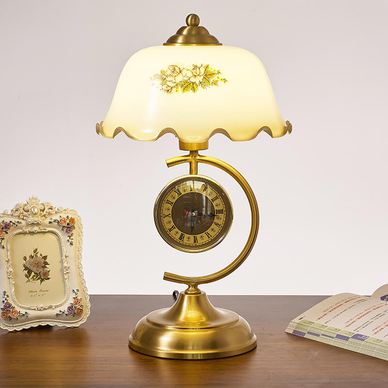 Vintage Multi-functional Clock Desk Lamp