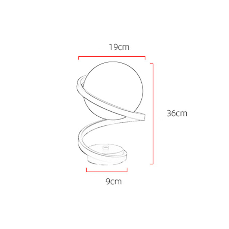 Suspended Moon Simple Curve Table Lamp