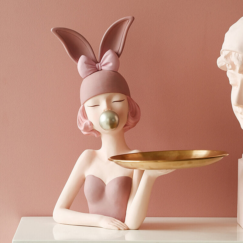 Modern Girl Resin Storage Decoration