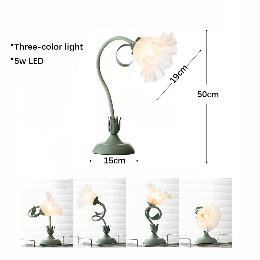 Adjustable Angle Flower Table Lamp Romantic Floor Lamp