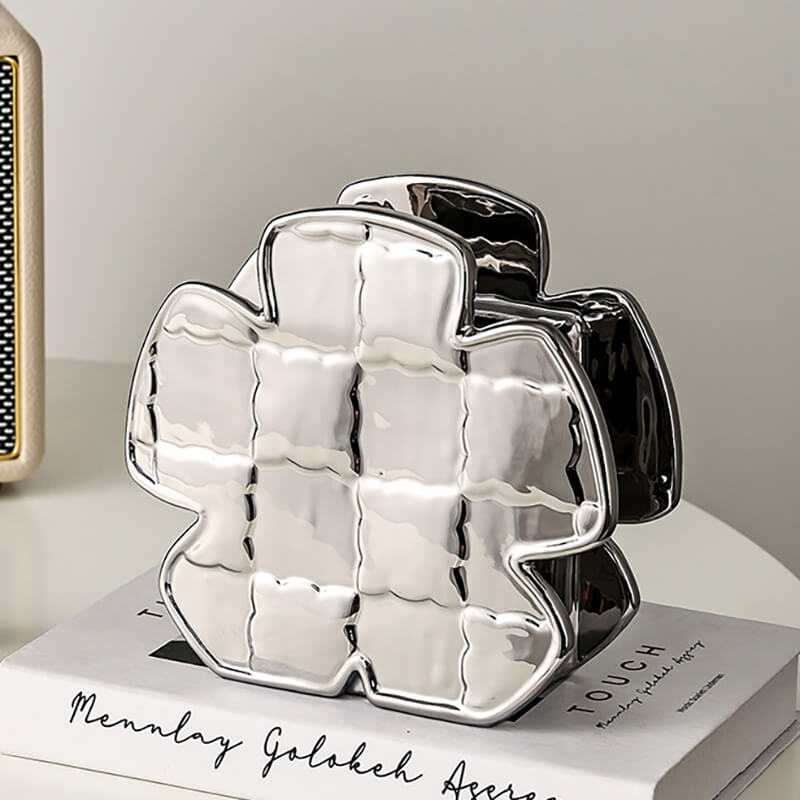 Pentagonal Ceramic Cube Vase