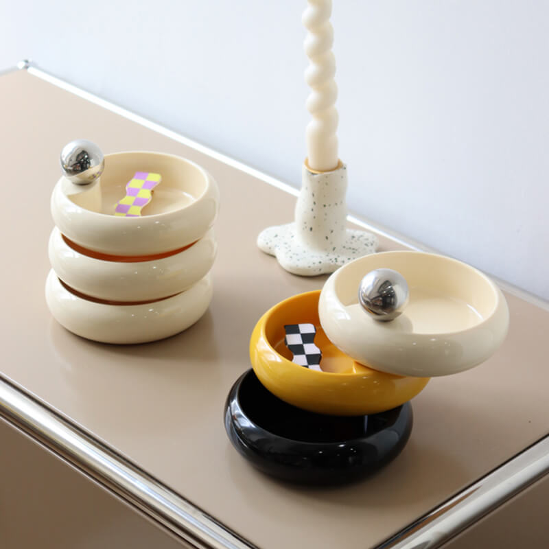 Rotatable Multilayer Ceramic Jewelry Storage
