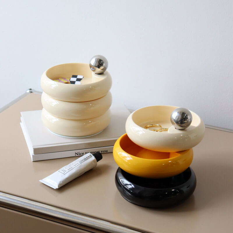 Rotatable Multilayer Ceramic Jewelry Storage