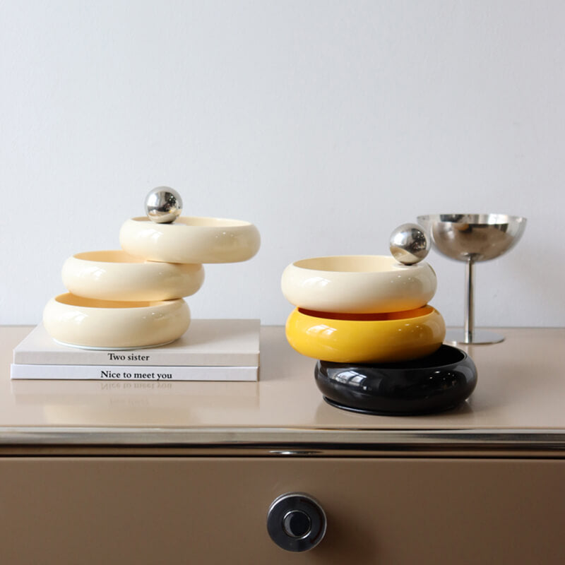 Rotatable Multilayer Ceramic Jewelry Storage
