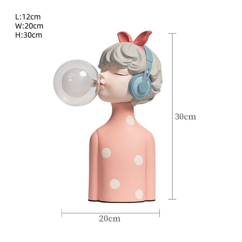 Bubble Girl Night Light Resin Table Lamp