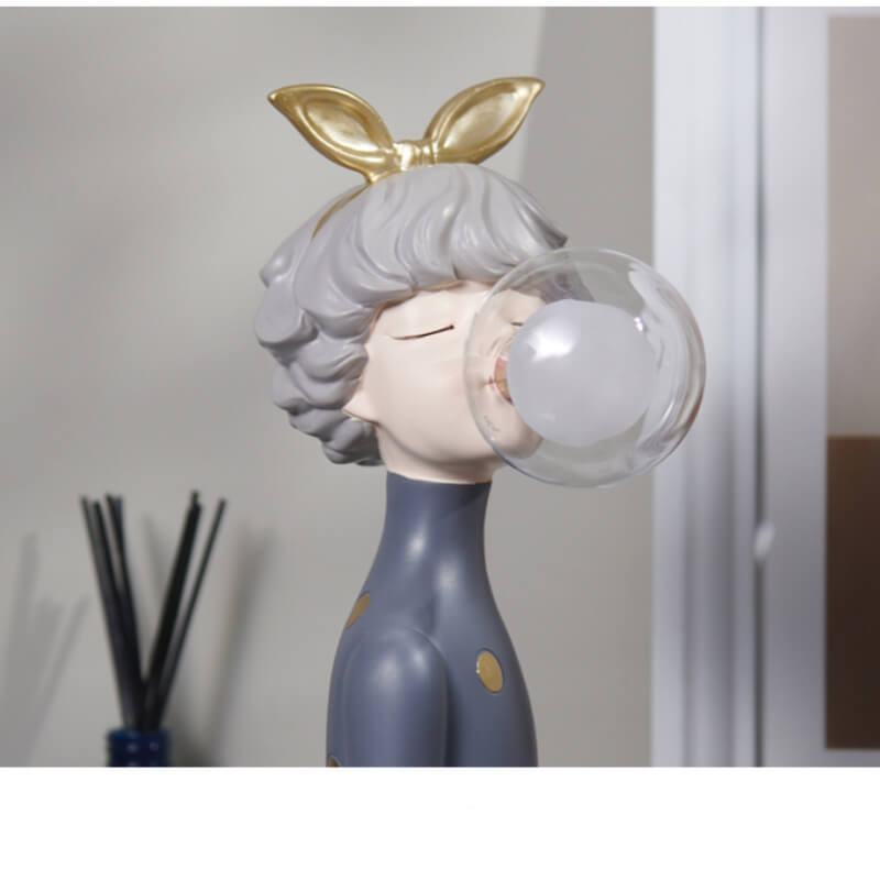 Bubble Girl Night Light Resin Table Lamp