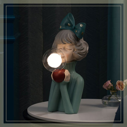 Bubble Girl Night Light Resin Table Lamp