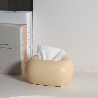 Simple Solid Color Ceramic Tissue Box
