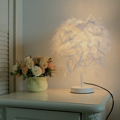 Feather Night Light  Art Table Lamp