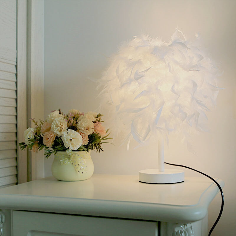 Feather Night Light  Art Table Lamp