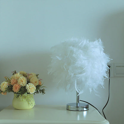 Feather Night Light  Art Table Lamp