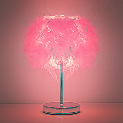 Luxury Feather USB Night Light  Art Table Lamp