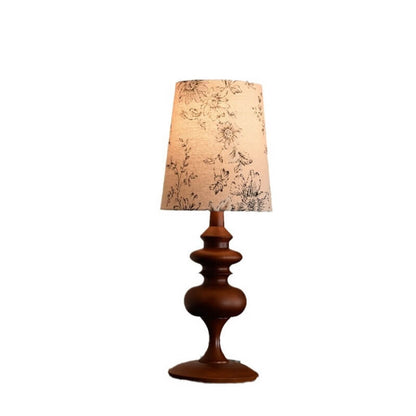 Retro Fabric Wood Table Lamp