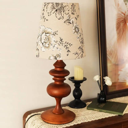 Retro Fabric Wood Table Lamp