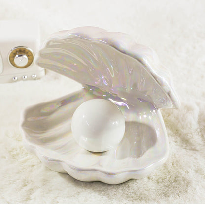 Ceramic Shell Pearl Night Lamp