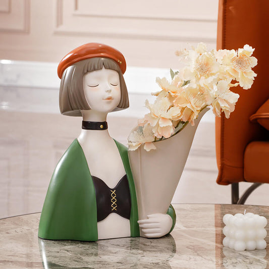 Cool Girl Bouquet Resin Vase Decoration 《Leon：The Professional》