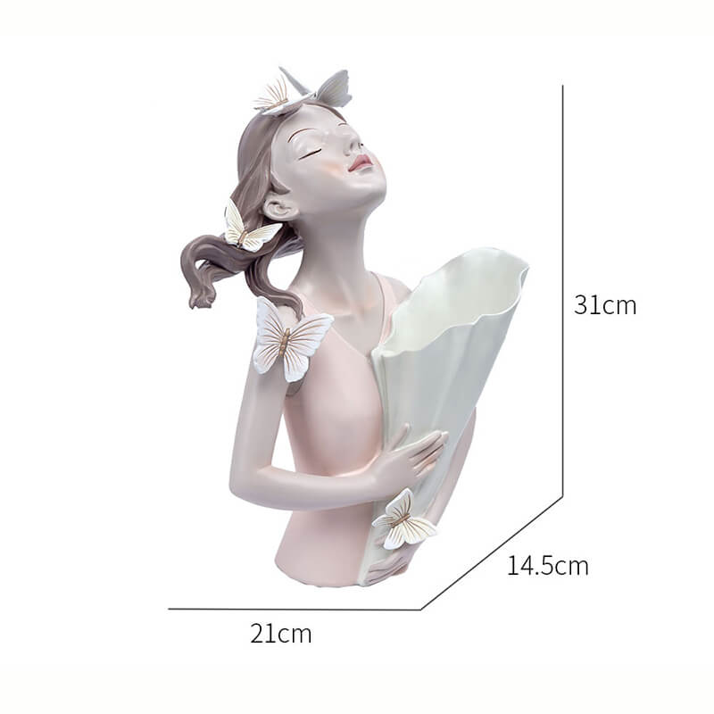 Looking up Bouquet Girl Decoration Vose Ornament