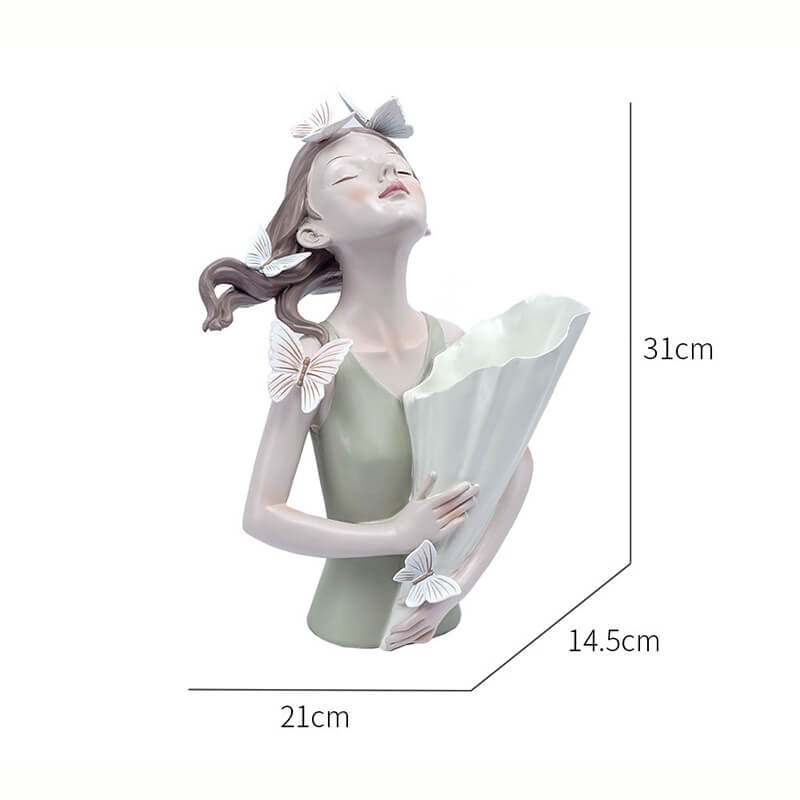 Looking up Bouquet Girl Decoration Vose Ornament