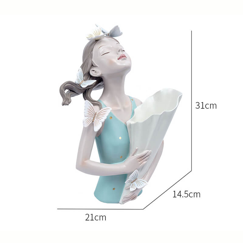 Looking up Bouquet Girl Decoration Vose Ornament