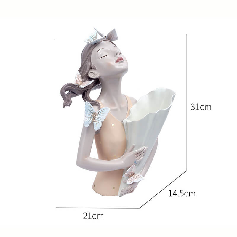 Looking up Bouquet Girl Decoration Vose Ornament