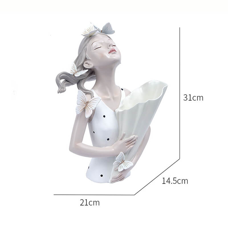 Looking up Bouquet Girl Decoration Vose Ornament