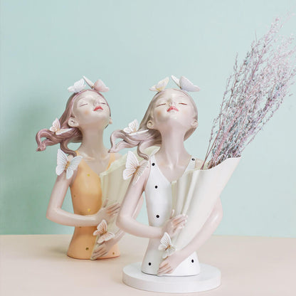 Looking up Bouquet Girl Decoration Vose Ornament