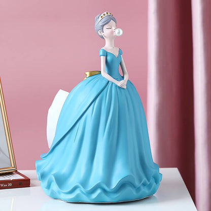 Princess Dress Resin Tissue Box