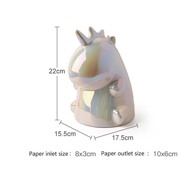 Unicorn Ceramic Tissue Storage Box