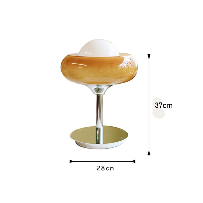 Egg Tart Glass Night Light Ornament Decoration