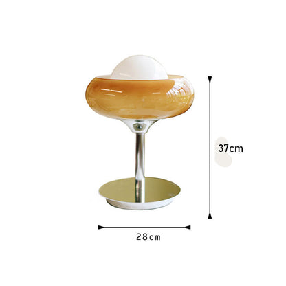 Egg Tart Glass Night Light Ornament Decoration